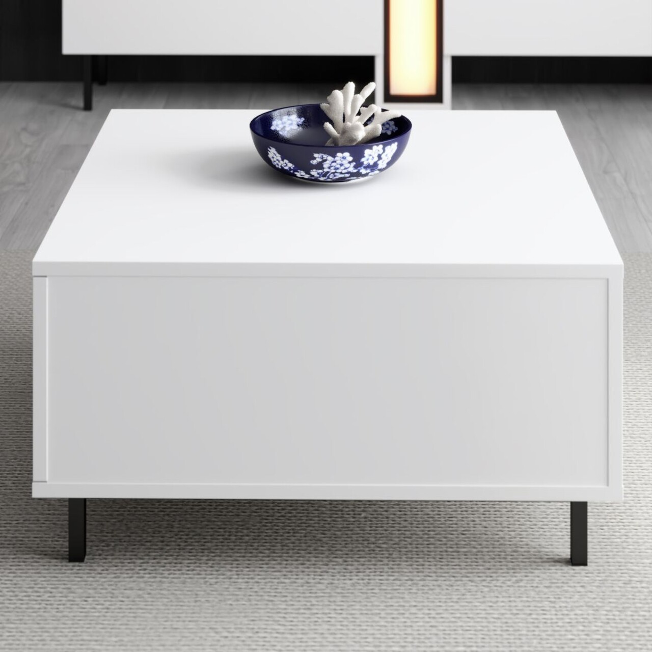 Masuta de cafea, Hanah Home, Paris, 75x40x75 cm, Alb - view 3