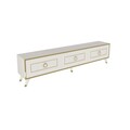 Comoda TV, Arnetti, Sona, 45x180x29 cm, PAL, Alb/Auriu
