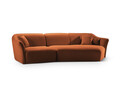 Coltar dreapta 5 locuri, Hailey, Micadoni Home, 292x138x79 cm, tesatura boucle, gri deschis