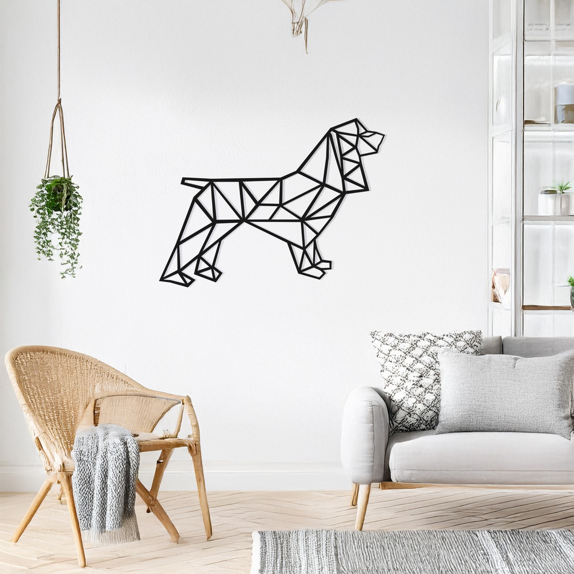 Decoratiune de perete, DEC-BL015, Dimensiune: 40 x 40 cm, Negru
