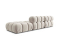 Canapea modulara 4 locuri cotiera dreapta, Bellis-51, Micadoni Home, 282x94x70 cm, catifea, bej inchis