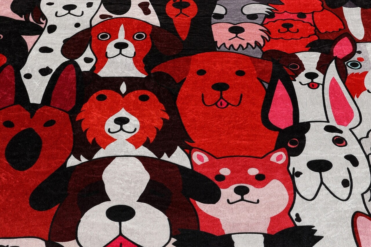 Covor, Dogs, Multicolor — imaginea 3