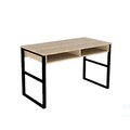 Birou, Puqa Design, Misto, 120 x 72 x 60 cm, pal melaminat/metal, stejar/negru