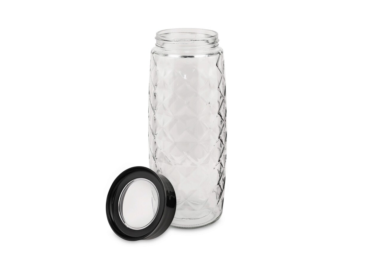 Set recipiente cu capac, Kosova, 430KSV1535, Sticla, Transparent