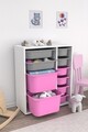 Dulap multifunctional, Estella, Zen 2D2K6U, Alb / Gri / Roz