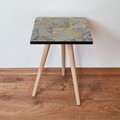 Masuta, Leona, Shp225, 35x42x35 cm, Gri / Bleumarin / Auriu / Maro