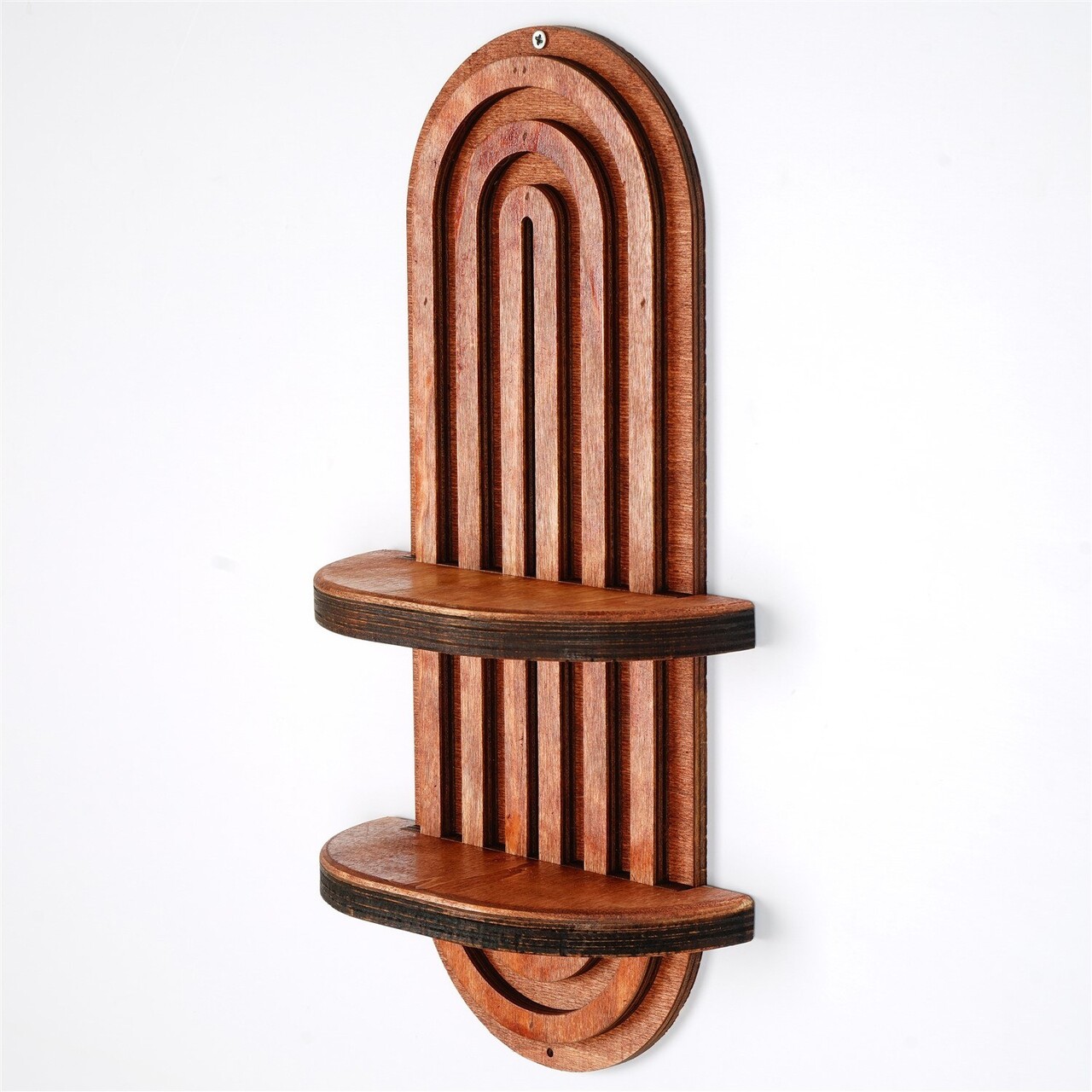 Raft de perete, Evila Originals, Raf270, 40x20x9 cm, Placaj, Roz somon - 1 | YEO