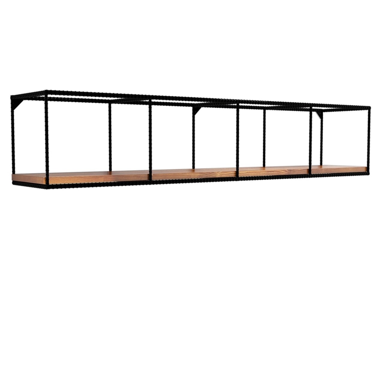 Raft pentru perete Miray, Puqa Design, 120x30x30 cm, aluna/negru
