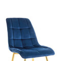 Scaun Chic Velvet, Signal, 51x44x89 cm, catifea/otel, albastru/auriu