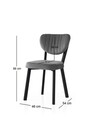Set scaune 2 piese, Nmobb, Beta, Negru / Antracit