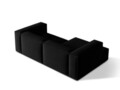 Coltar modular stanga 3 locuri, Nuria-88, Micadoni Home, 252x147x72 cm, catifea, negru