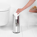 Suport role rezerva hartie igienica, Brabantia, Balance Brilliant, 13.2x13.2x32.1 cm, otel, argintiu