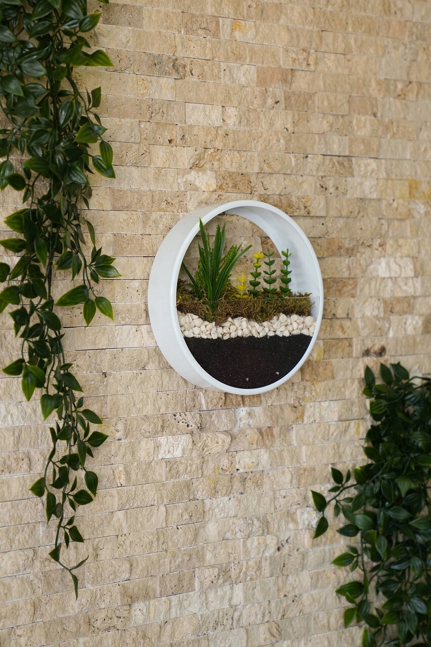 Decoratiune de perete, Midlothian, Metal, Fier, Alb - 1 | YEO