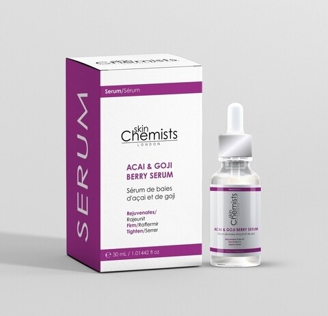 Ser antioxidant pentru ten, skinchemists, acai   goji berry serum, 30 ml