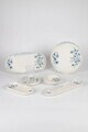 Set de mic dejun, Hermia, 208PEK1138, Portelan, Platou cu măsline: 25 cm (2 bucăți), Alb/Albastru