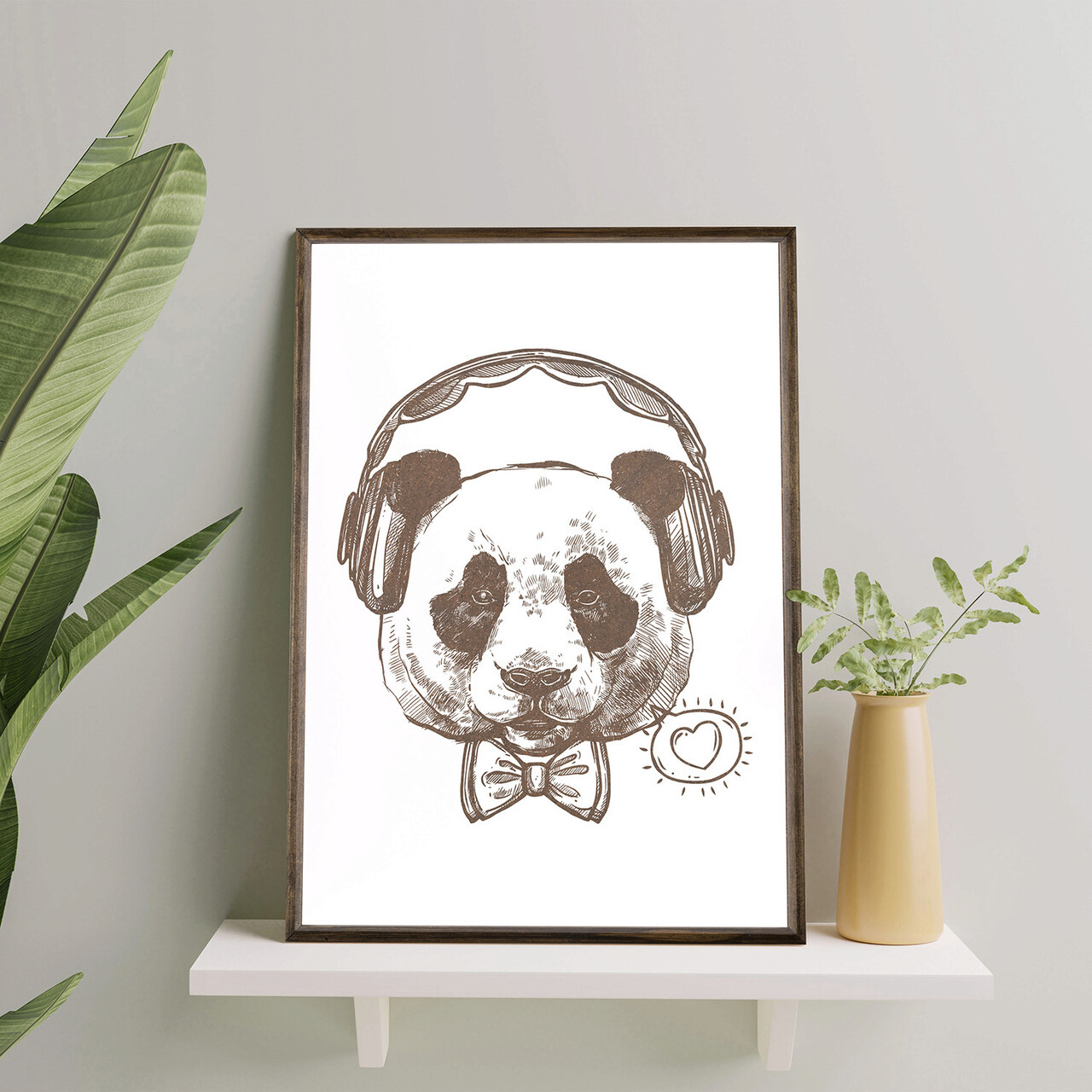 Tablou decorativ TD145 Lemn Desenat manual Natural