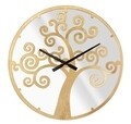 Ceas de perete cu oglinda Gold Tree, Ø55 cm, fier/MDF, auriu