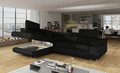 Coltar extensibil stanga 4 locuri, ELTAP, Anton, 272x203x85 cm, lemn/poliester, negru