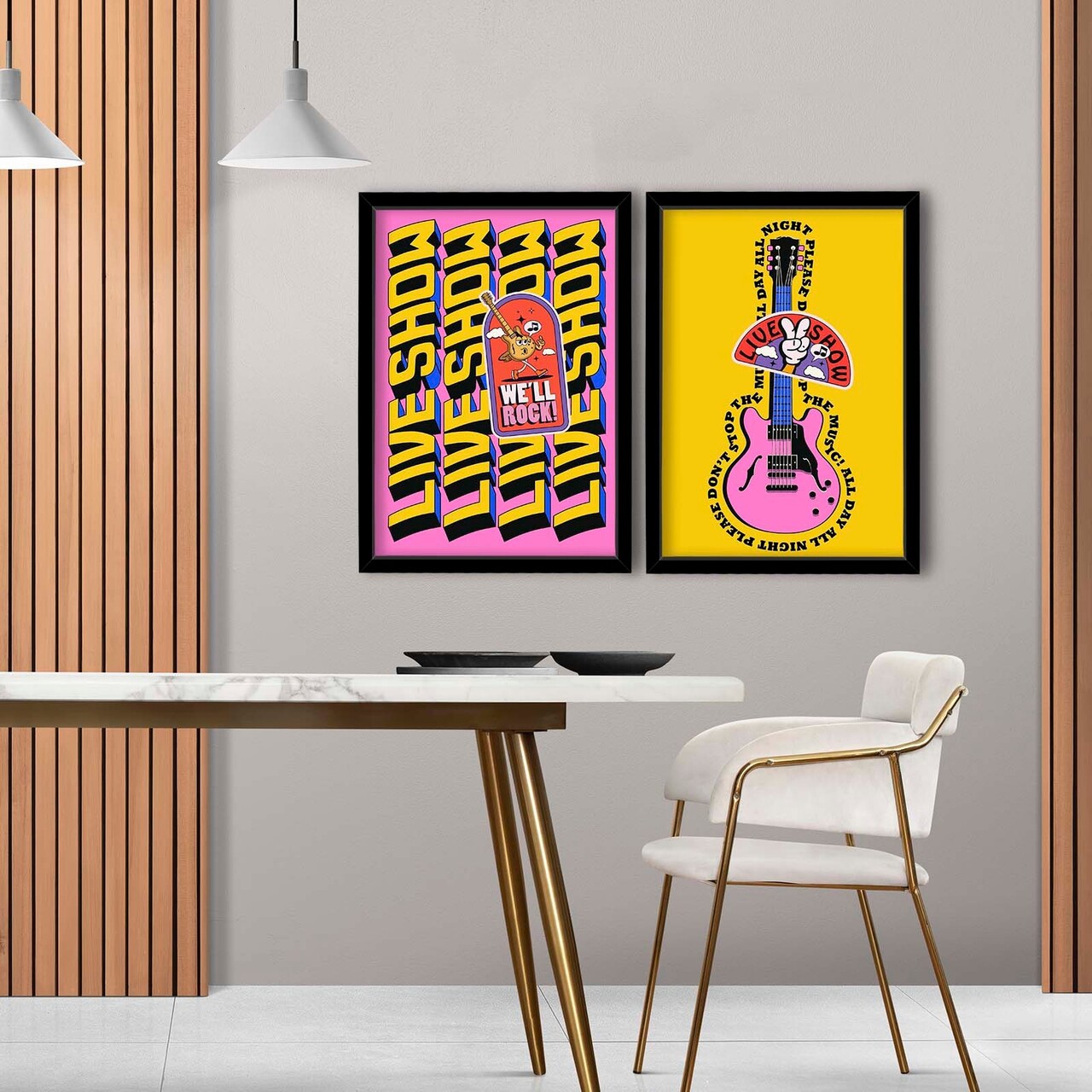 Set 2 tablouri decorative, 2p3752softct-003, Lemn, Multicolor - view 2
