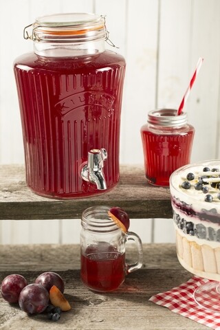 Dispenser pentru bauturi, kilner, vintage, 5 l, sticla, transparent