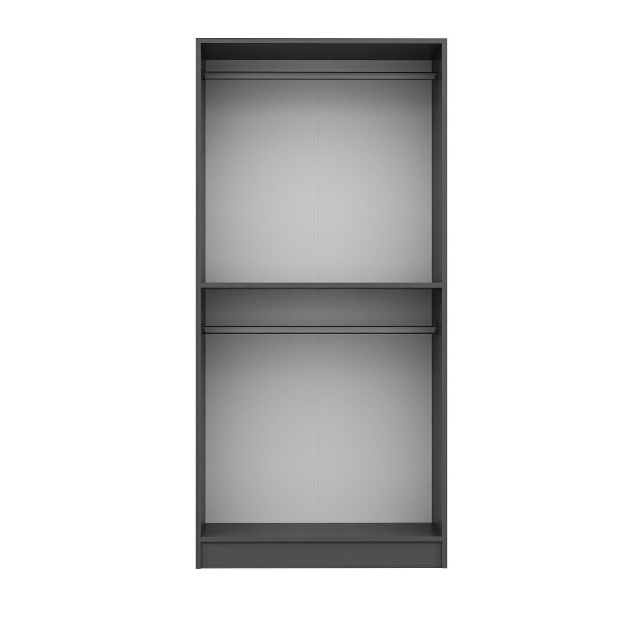 Dulap pentru haine, Hanah Home, Nisa, 90x210x52 cm, Antracit — imaginea 7