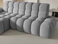 Coltar extensibil dreapta 3 locuri ELTAP, Ceedro, 283x165x98 cm, lemn/poliester, gri deschis