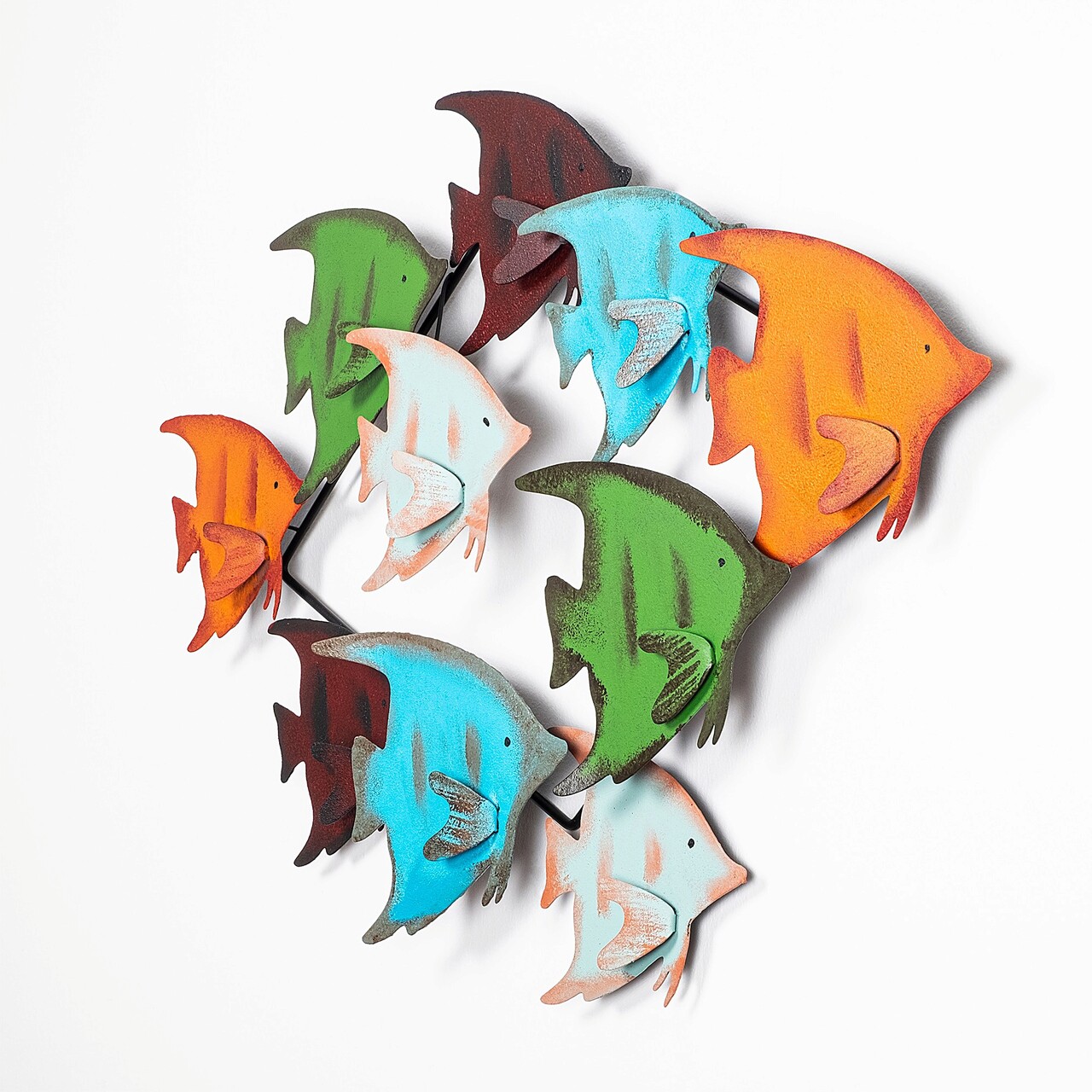 Decoratiune de perete, Melek, Dimensiune: 83 x 58 x 8 cm, Multicolor - imagine 6