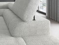 Coltar extensibil dreapta 5 locuri ELTAP, RT-03ROY, Ferucce, 276x200x93 cm, lemn/poliester, gri deschis