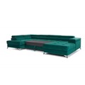 Coltar extensibil stanga 5 locuri ELTAP, Edr-24, Eduardo, 337x205x88 cm, lemn/poliester, negru