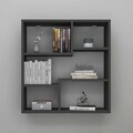 Raft de perete, Hanah Home, Myra09, 70.8x74.4x20 cm, Antracit