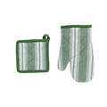 Set manusa si suport vase fierbinti Mitt, Tognana Porcellane, 27x17 cm, bumbac, verde