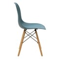 Scaun Julia, Pakoworld, 46x50x82 cm, lemn de fag/polipropilena, albastru inchis