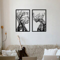 Decoratiune de perete, Lutuf, Metal, Dimensiune: 86 x 63 cm, Negru