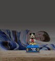 Ceas desteptator cu lumina 3D pentru copii Mickey Mouse, LEXIBOOK, 20x15x10 cm, plastic/cauciuc, multicolor