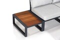 Set mobilier de gradina, Clara, La Puerta, Antracit / Crem