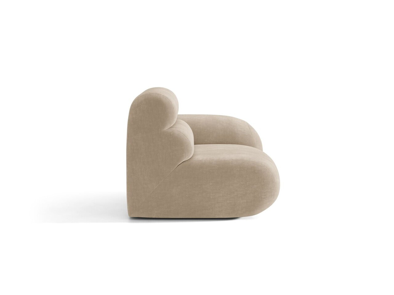 Modul canapea dreapta 1 loc, Neo, Micadoni Home, 110x100x83 cm, tesatura Chenille, bej inchis — imaginea 3