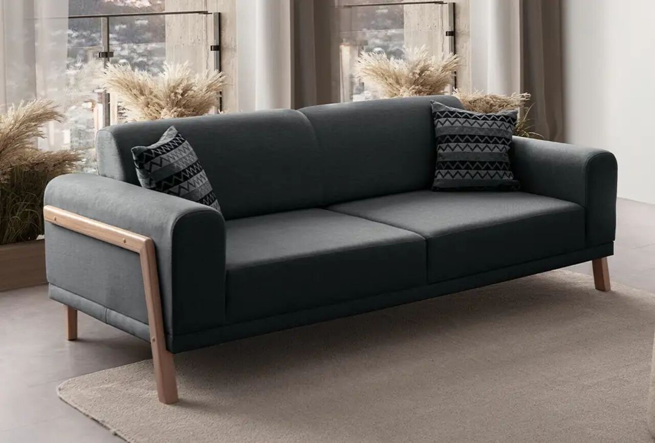 Canapea 3 locuri, Atelier del Sofa, 752EST1116, Lemn de carpen;PAL, Antracit - view 2