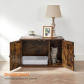 Dulap pentru litiera pisici / casa de toaleta pisici, Feandrea, 80x53x49.2 cm, PAL, maro/negru