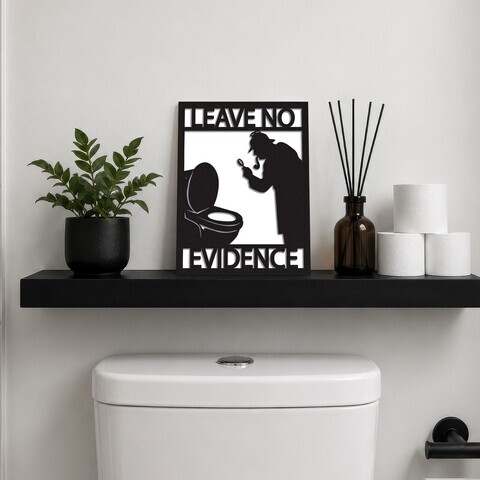 Tablou decorativ, No Evidence, Dimensiune: 20 x 25 cm, Alb/Negru