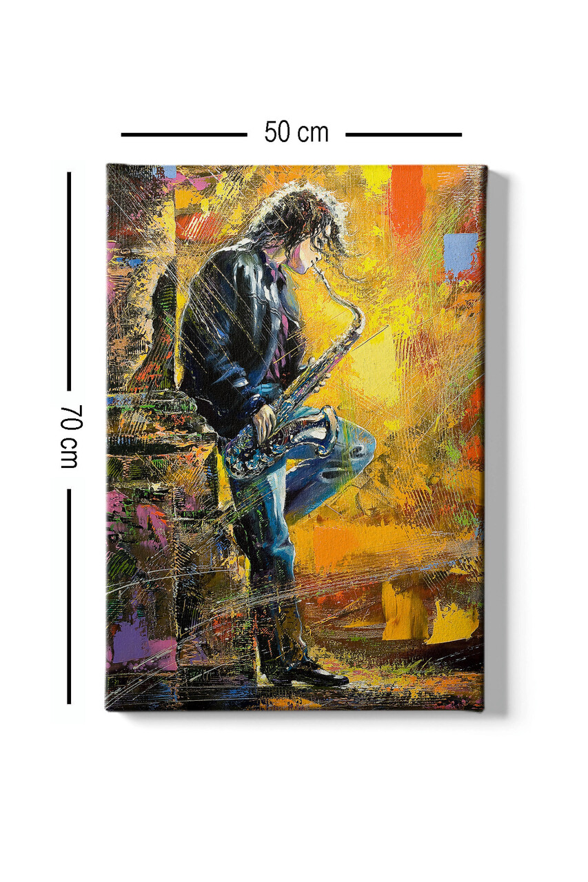 Tablou decorativ, Kanvas Tablo (50 x 70), Cadru: 100% LEMN (grosime: 3 cm), Multicolor - view 3