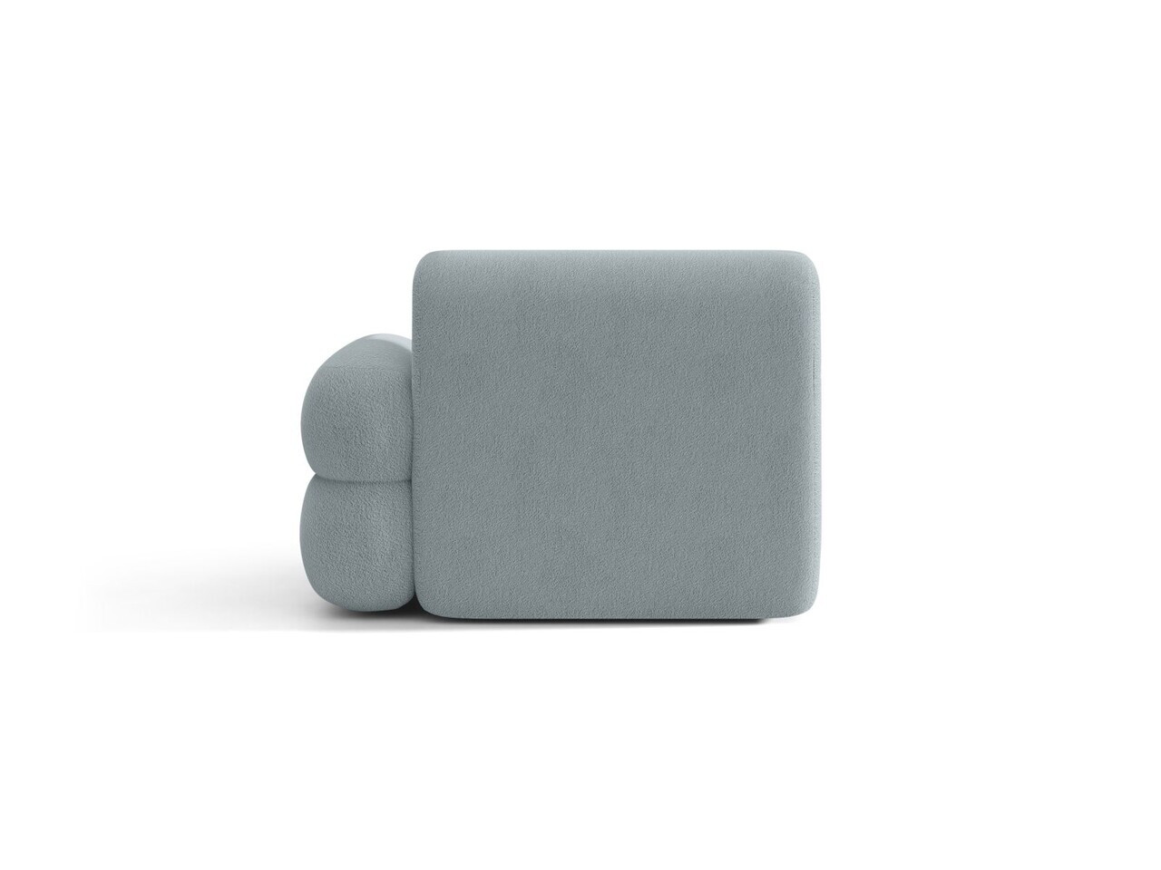 Sezlong living dreapta, Neo, Micadoni Home, 110x165x83 cm, tesatura Boucle, albastru deschis — imaginea 4