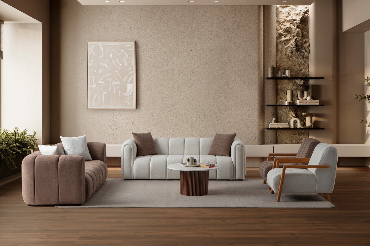 Canapea 3 locuri, Atelier del Sofa, 752EST1180, Alb — imaginea 3