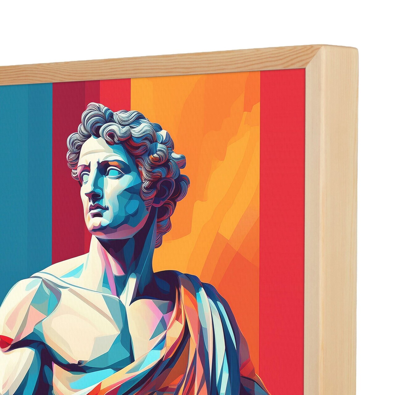 Tablou decorativ, Cc-K-Ah-1001, Canvas, Cadru: 100% LEMN (Grosime: 18 mm), Multicolor - view 3
