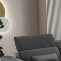 Coltar extensibil dreapta 4 locuri ELTAP, Foble, 267x196x100 cm, lemn/poliester, gri inchis