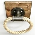 Suport pentru prosop BoruRaf099, Evila Originals, 20x10 cm, bej/negru