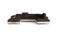 Coltar extensibil dreapta 6 locuri ELTAP, Rod-08, Rodrigo, 345x202x90 cm, lemn/poliester, maro inchis/bej