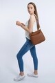 Geanta Beverly Hills Polo Club, 777, piele ecologica, maro