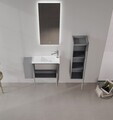 Dulap de baie cu chiuvetă, Hanah Home, Ferla 80, Gri Mat
