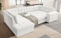 Coltar extensibil stanga 5 locuri ELTAP, LT-01ROY, Blewett, 299x198x82 cm, lemn/poliester, alb