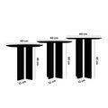 Set masuta de cafea, Rotexa, Leo (55 + 50 + 45), MDF , Negru